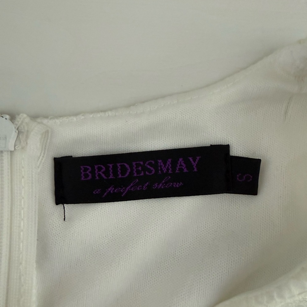 Bridesmay Women’s White Floral Lace Cocktail Dress Size S - Picture 5 of 8